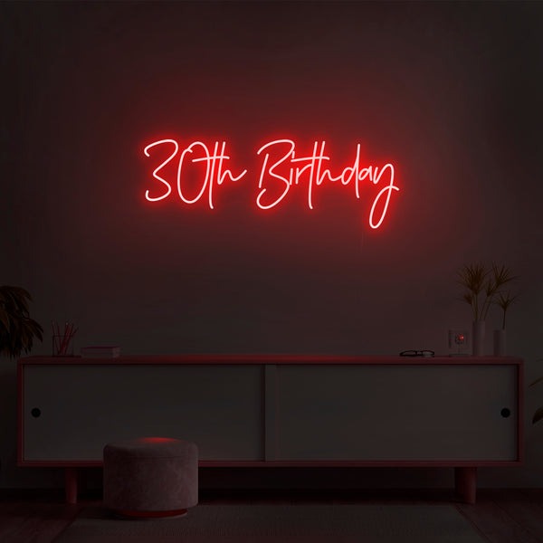 '30th Birthday' Neon Sign