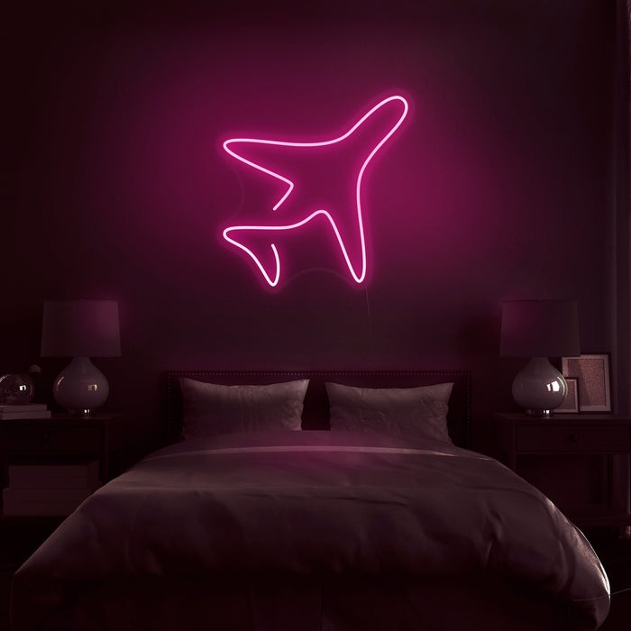 Airplane neon sign