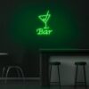 Bar green neon visuals