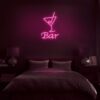 Bar pink neon visuals