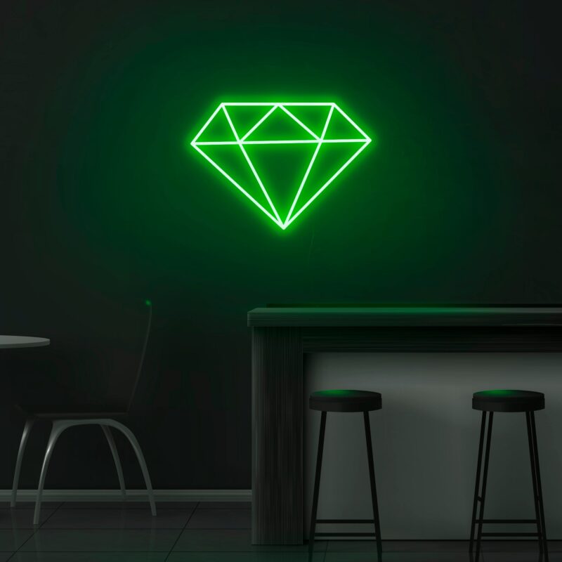 Diamond ice green neon visuals