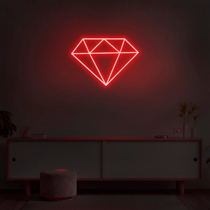 Diamond ice red neon visuals
