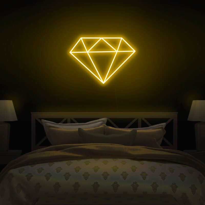 Diamond ice yellow neon visuals