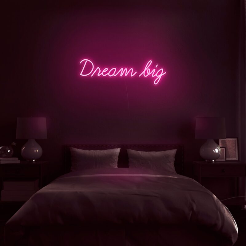 DreamBig pink neon visuals