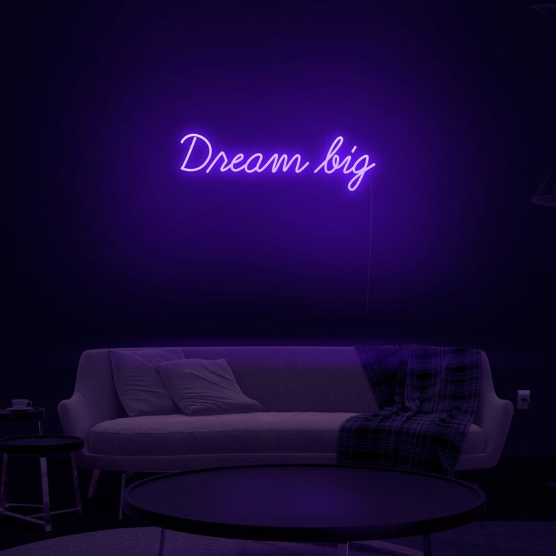 DreamBig voilet neon visuals