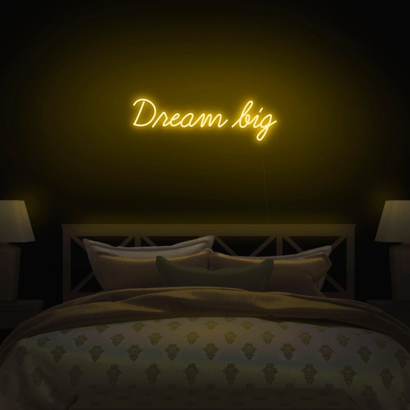 DreamBig red neon visuals
