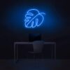 Palm blue neon visuals