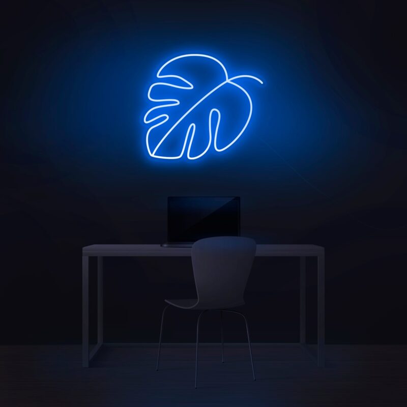 Palm blue neon visuals