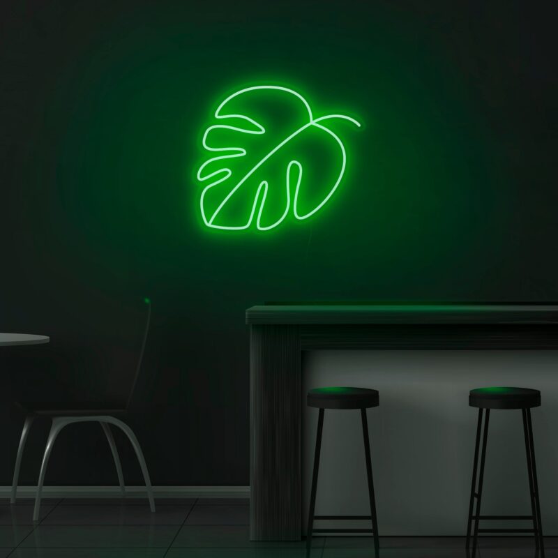 Palm green neon visuals