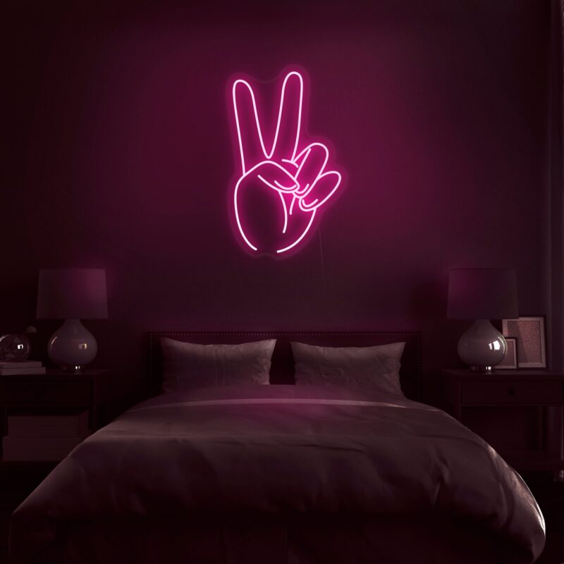 PeaceNLove pink neon visuals