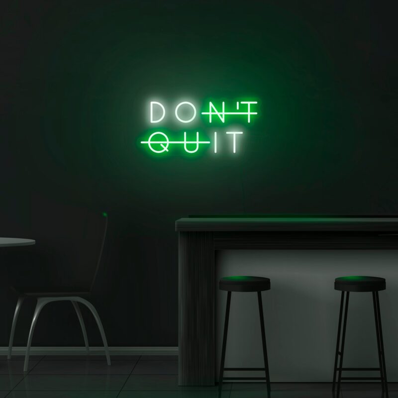 dont quit green neon visuals