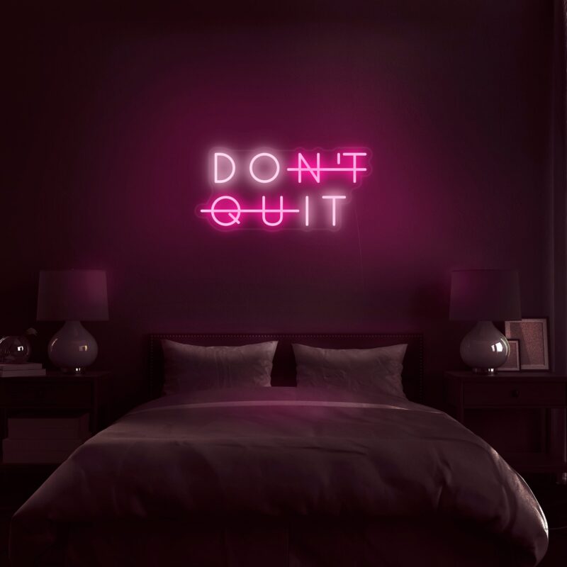 dont quit pink neon visuals