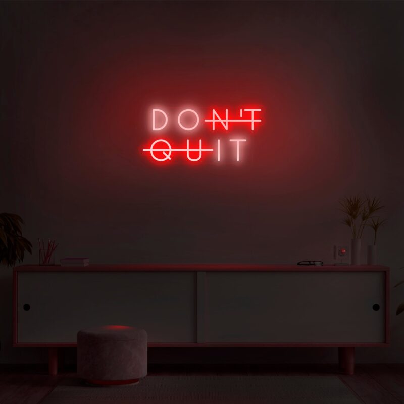 dont quit red neon visuals
