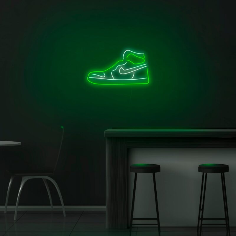 shoe green neon visuals