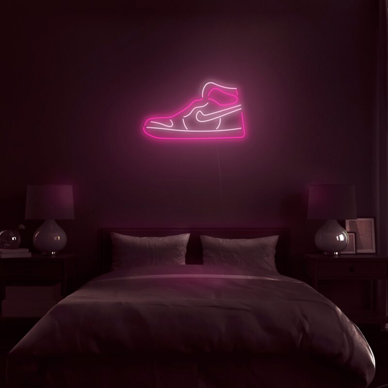 shoe pink neon visuals