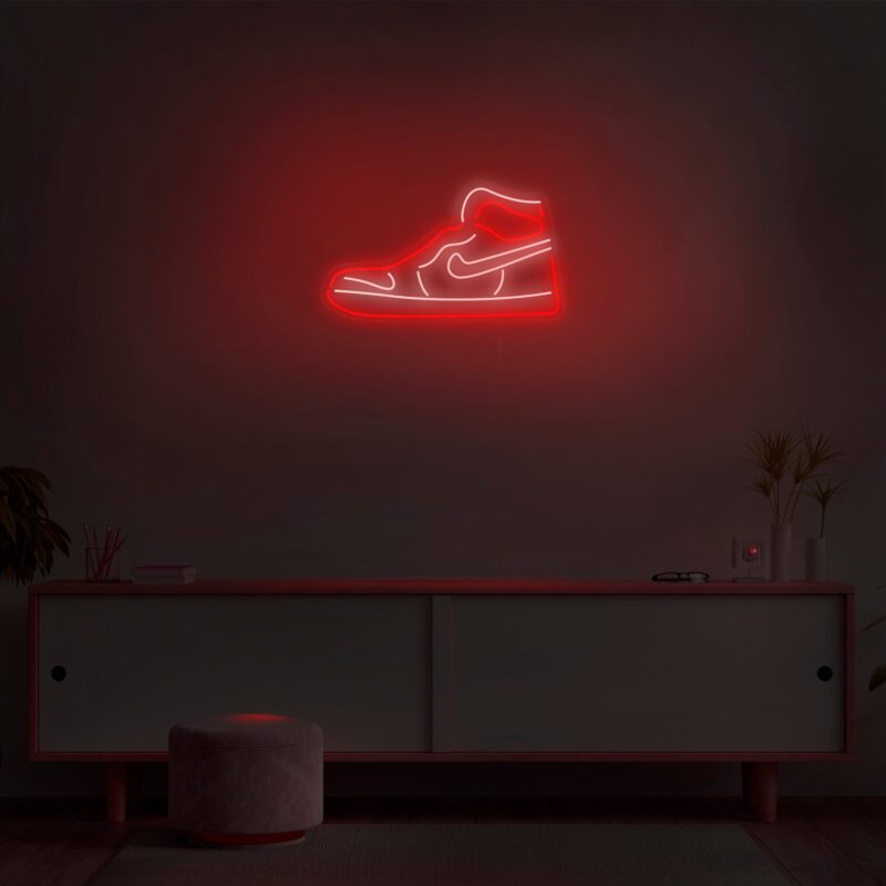 shoe red neon visuals