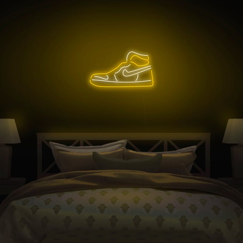 shoe yellow neon visuals