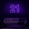 Number 21 Neon Sign - Image 3