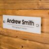 Wall Sign Name Plate - 2 Sizes Personalized Door Office Sign, Executive CEO Sign, New Job Business Decor, Graduation or Promotion Gift