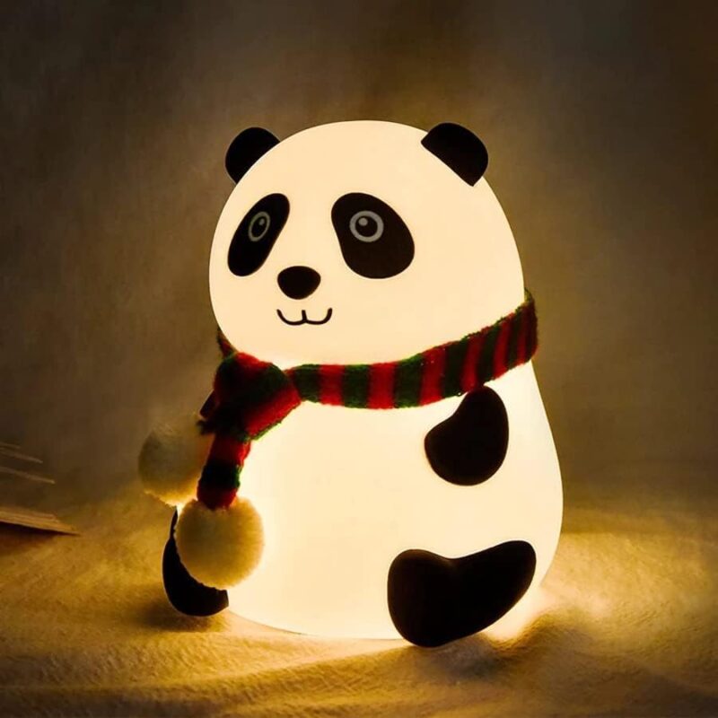 Cute Panda Night Light for ,7-Color Changing Lamp, Room Decor